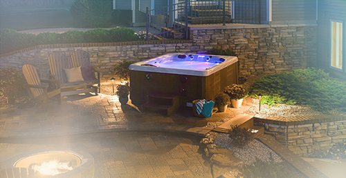 Find great backyard ideas for your master spas hot tub