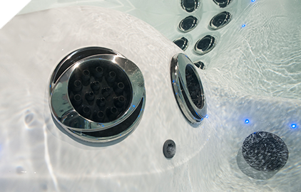 Clear view of the Master Blaster&reg; foot massage with jets off